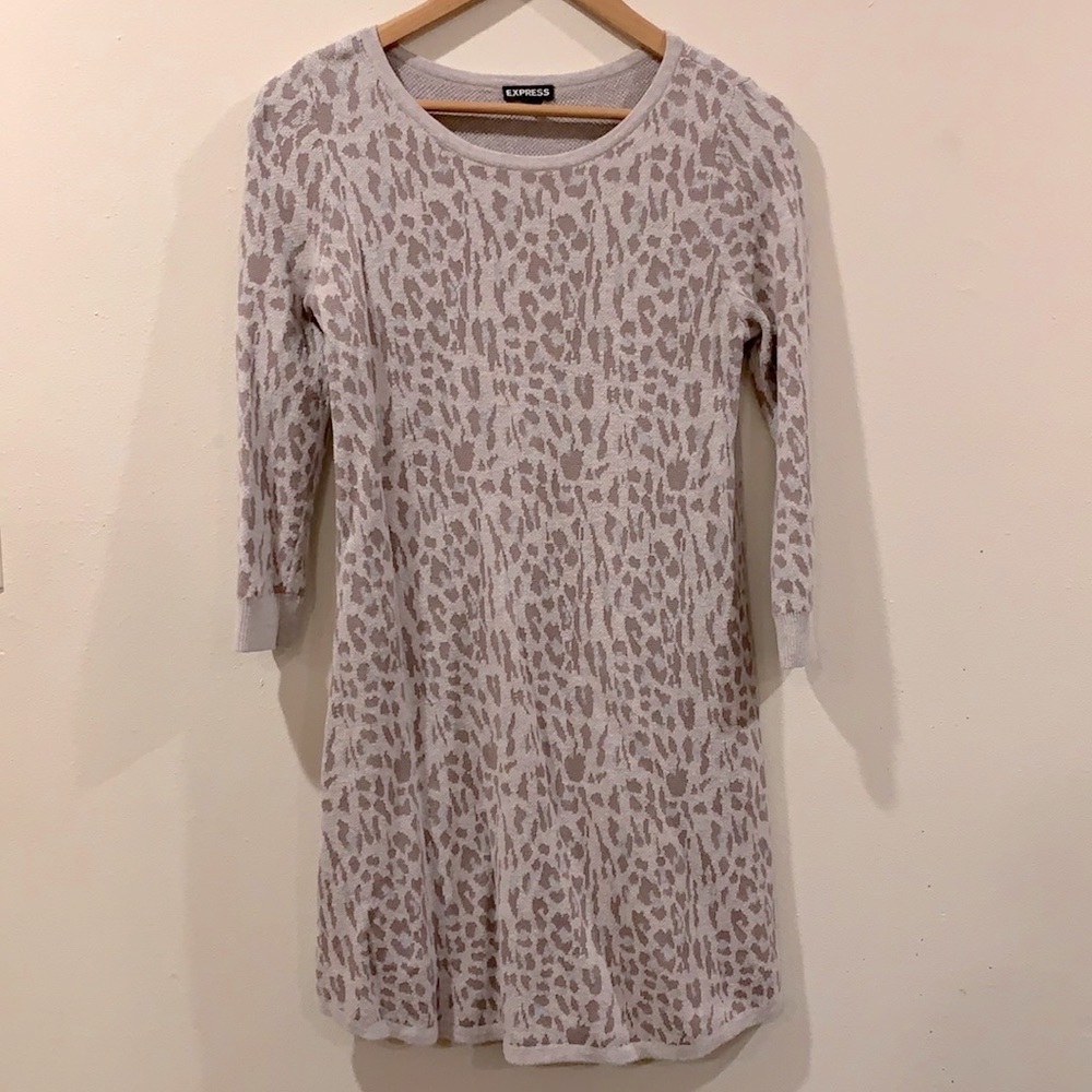 Express : woman’s sweater dress : 3/4 sleeves